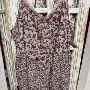 Maurices Pink Floral Lace Dress